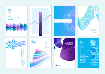 set brochure and report design templates vector image