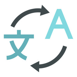 translation from japanese to english icon vector image