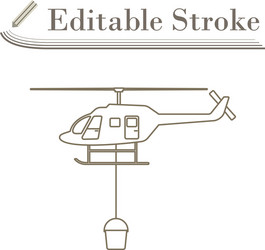 fire service helicopter icon vector image