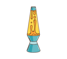 retro groovy lava lamp cartoon hippie 70s symbol vector image