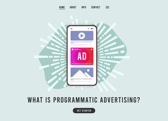 what is programmatic advertising website template vector