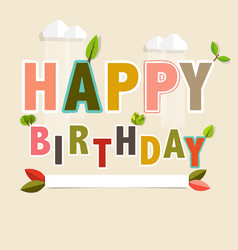 happy birthday greeting card vector image