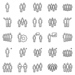 people team icons business partners teams work vector image