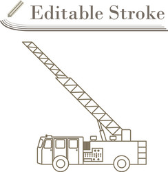 fire service truck icon vector image