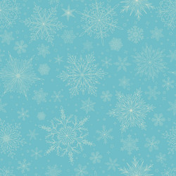 seamless pattern with christmas snowflakes vector image