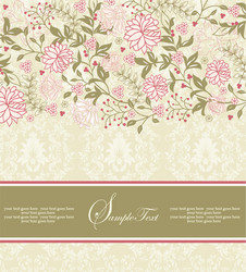 floral invitation vector image