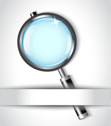 Magnifying glass and paper vector