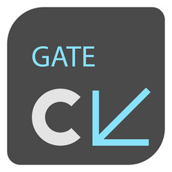 gate c arrow airport sign icon vector image