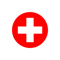 flat medical cross icon vector image