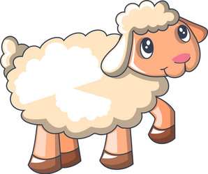 funny sheep icon cartoon style vector image