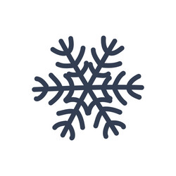 snowflake icon black silhouette snow flake sign vector image