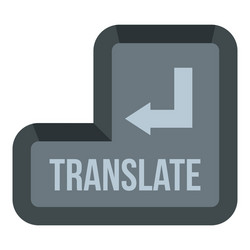 translate button icon flat style vector image