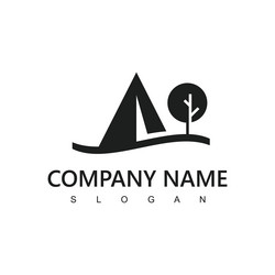 camping ground logotent logo vector image