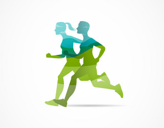 run icon symbol marathon poster and logo vector image