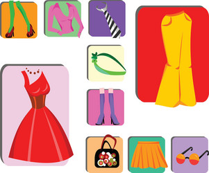 Fashion design elements vector