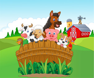 collection farm animals vector image