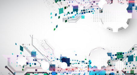 abstract technological background with squares vector image