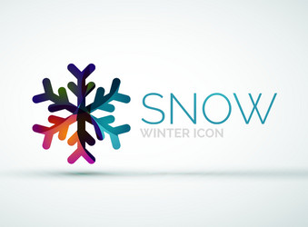 Christmas snowflake company logo design vector