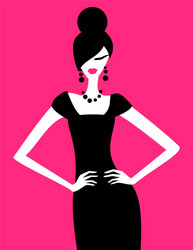 fashion model vector image