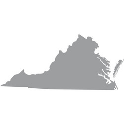 map of the us state virginia vector image