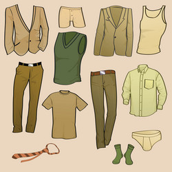 Clothes icon set vector