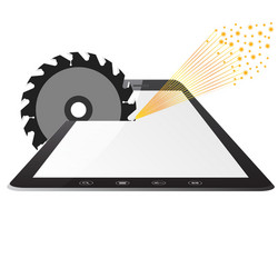 tablet pc computer vector image