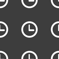 Clock sign icon mechanical symbol seamless vector