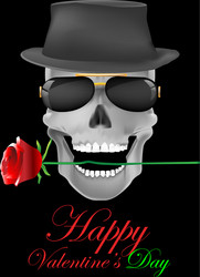 skull roses vector image