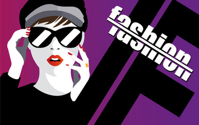 fashion woman in style pop art vector image