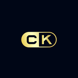 initial letter ck logo template design vector image