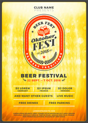 oktoberfest beer festival celebration typography vector image