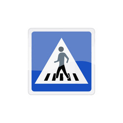 pedestrian crossing traffic road sign vector image