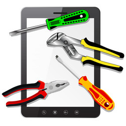 tablet pc computer vector image