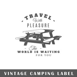 camping label vector image