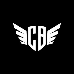 cb monogram wing shape style vector image