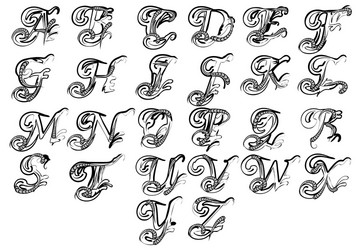 letters for monogram and initials vector image