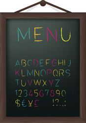 cafe menu board vector image