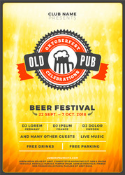 oktoberfest beer festival celebration typography vector image