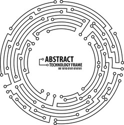 Abstract technology round frame vector