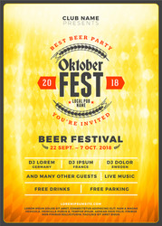 oktoberfest beer festival celebration typography vector image