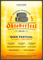 oktoberfest beer festival celebration typography vector image