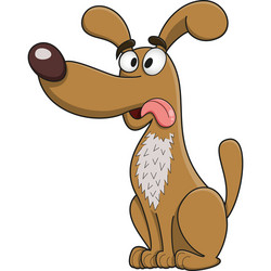 cartoon dog vector image