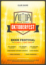 oktoberfest beer festival celebration typography vector image