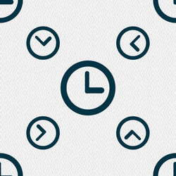 clock sign icon mechanical symbol seamless vector image