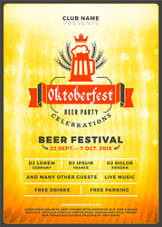 oktoberfest beer festival celebration typography vector image