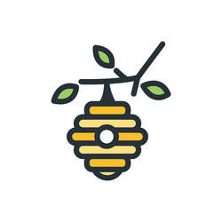 Beehive honey design vector