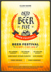 oktoberfest beer festival celebration typography vector image