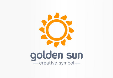 golden sun rays creative symbol concept vector image