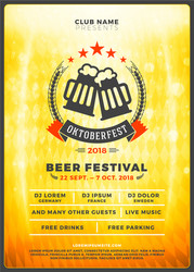 oktoberfest beer festival celebration typography vector image