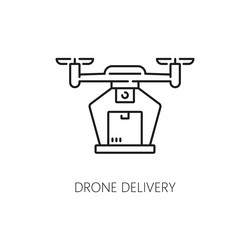 drone delivery con logistics service and shipping vector image